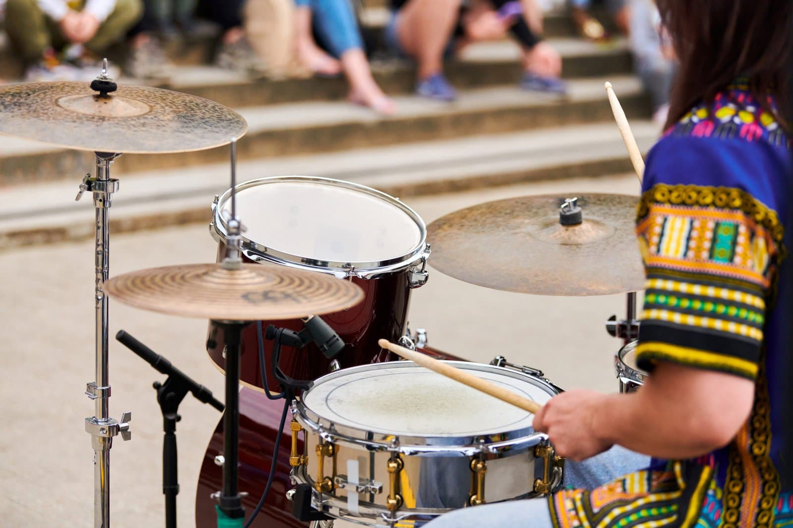 Illustrative drum performance photograph